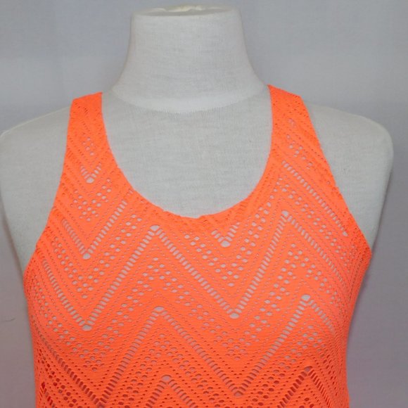 OP Womens S Lace Orange Bathing Suit Coverup - Picture 5 of 9